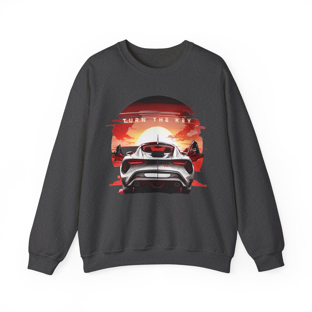 Turn the Key Redline Sunset Escape Sweatshirt - Wave Fusions Thrill Seeker Collection