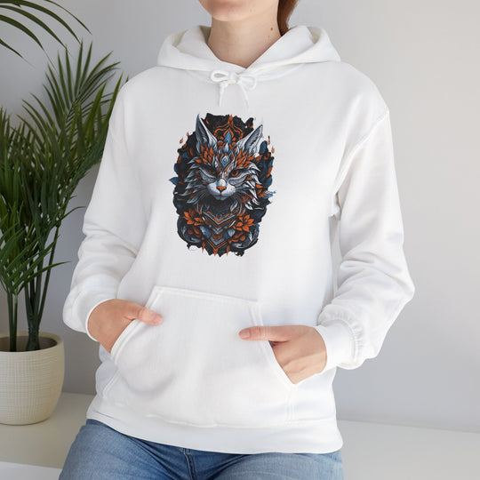 Tribal Majesty Cat Spirit Hoodie - Ancient Spirit Series