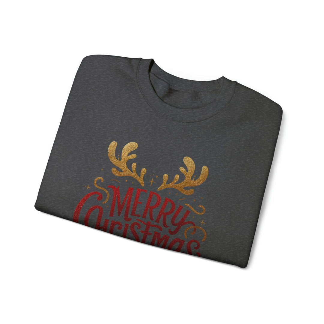 Deer Antlers Merry Christmas Unisex Sweatshirt