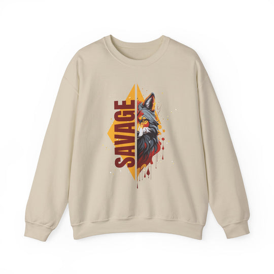 Savage Flame Wolf Sweatshirt - Heat of the Wild