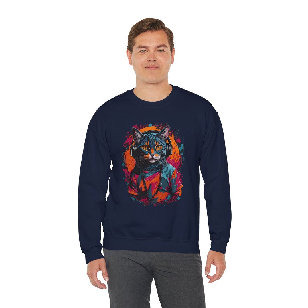 Rhythm and Purr Cat Sweatshirt - Tune In Style