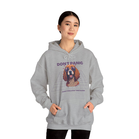 Don't Panic Just Follow The Flow Dog  Hoodie - Chill Wear