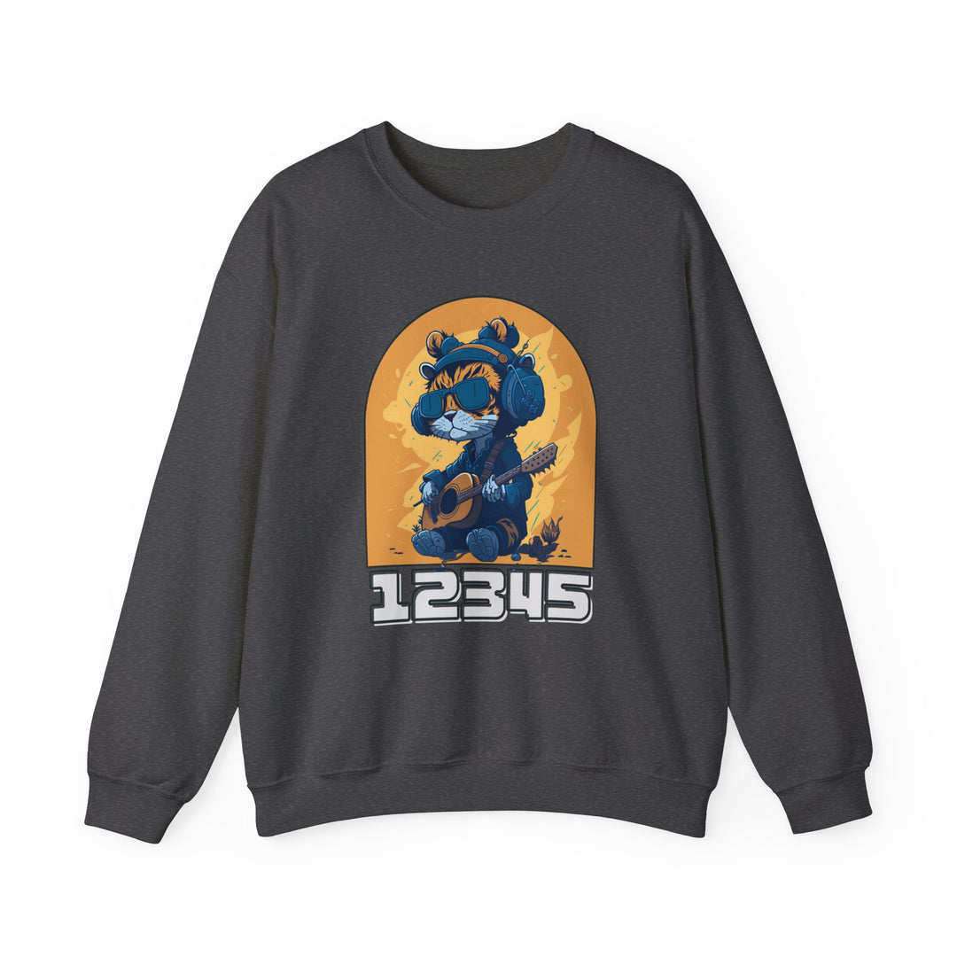 Guitar Cat Sweatshirt - Rhythmic Feline