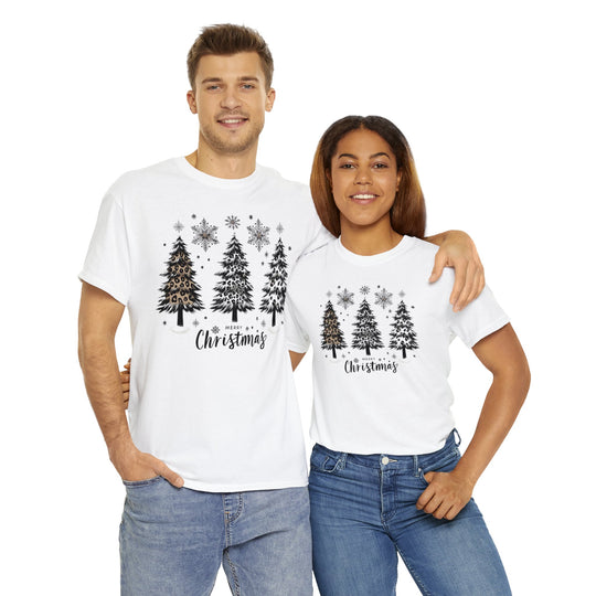 Snow Merry Christmas tree Unisex T Shirt - Wave Fusions