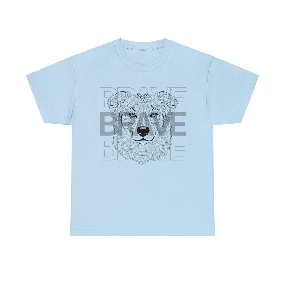 Brave Dog Tribal Canine T Shirt - Mythical Mutt