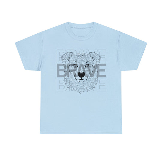 Brave Dog Tribal Canine T Shirt - Mythical Mutt