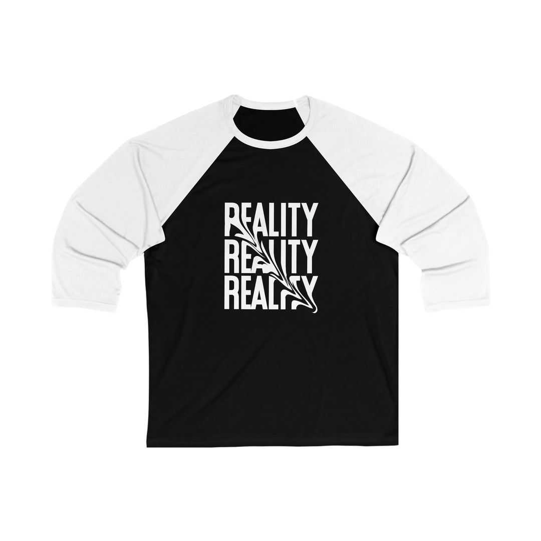 Reality Unisex 3\4 Sleeve Baseball Tee - Wave Fusions