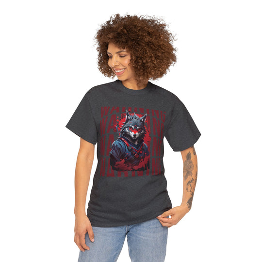 Warning! Warrior Wolf T-shirt - Majestic Wolf