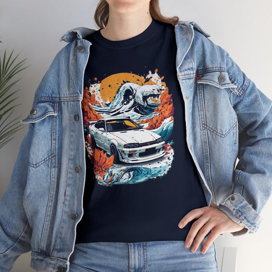 Autumn Wave Sports Car T-shirt - Vintage City Fashion