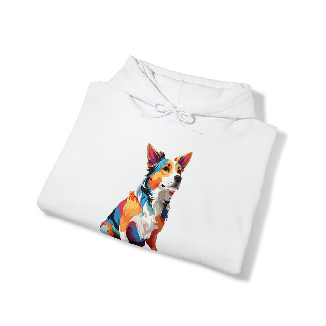 Sitting Dog Hooded Sweatshirt - Wave Fusions