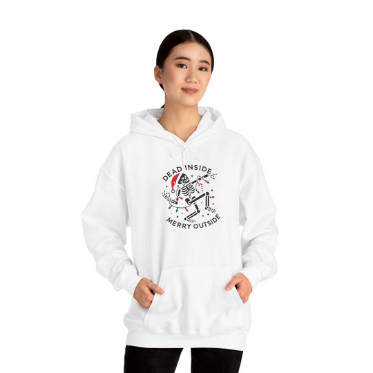 Dead Inside Merry Outside Skeleton Hoodie