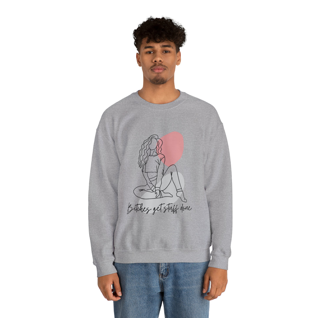 Line Art Unisex Heavy Blend™ Crewneck Sweatshirt - Wave Fusions