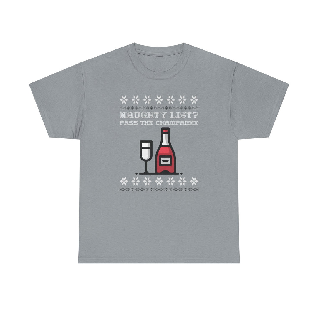 Naughty Champagne Holiday Tee