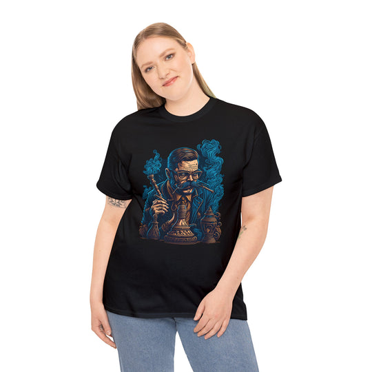 Smoking Man Unisex Heavy Cotton Tee - Wave Fusions