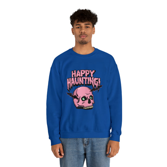 Happy Haunting Unisex Heavy Blend™ Crewneck Sweatshirt - Wave Fusions