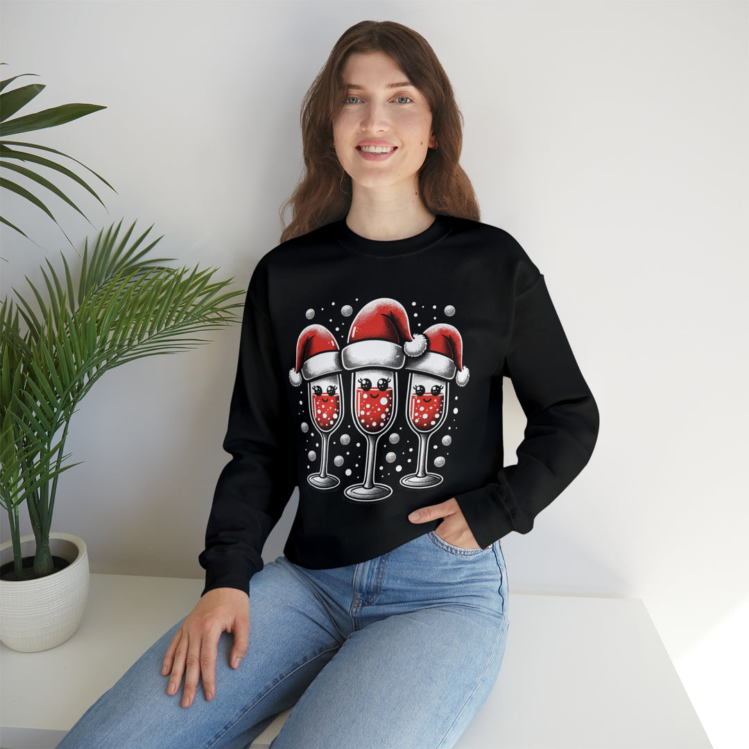 Santa's Toasty Cheers Unisex Sweatshirt - Wave Fusions