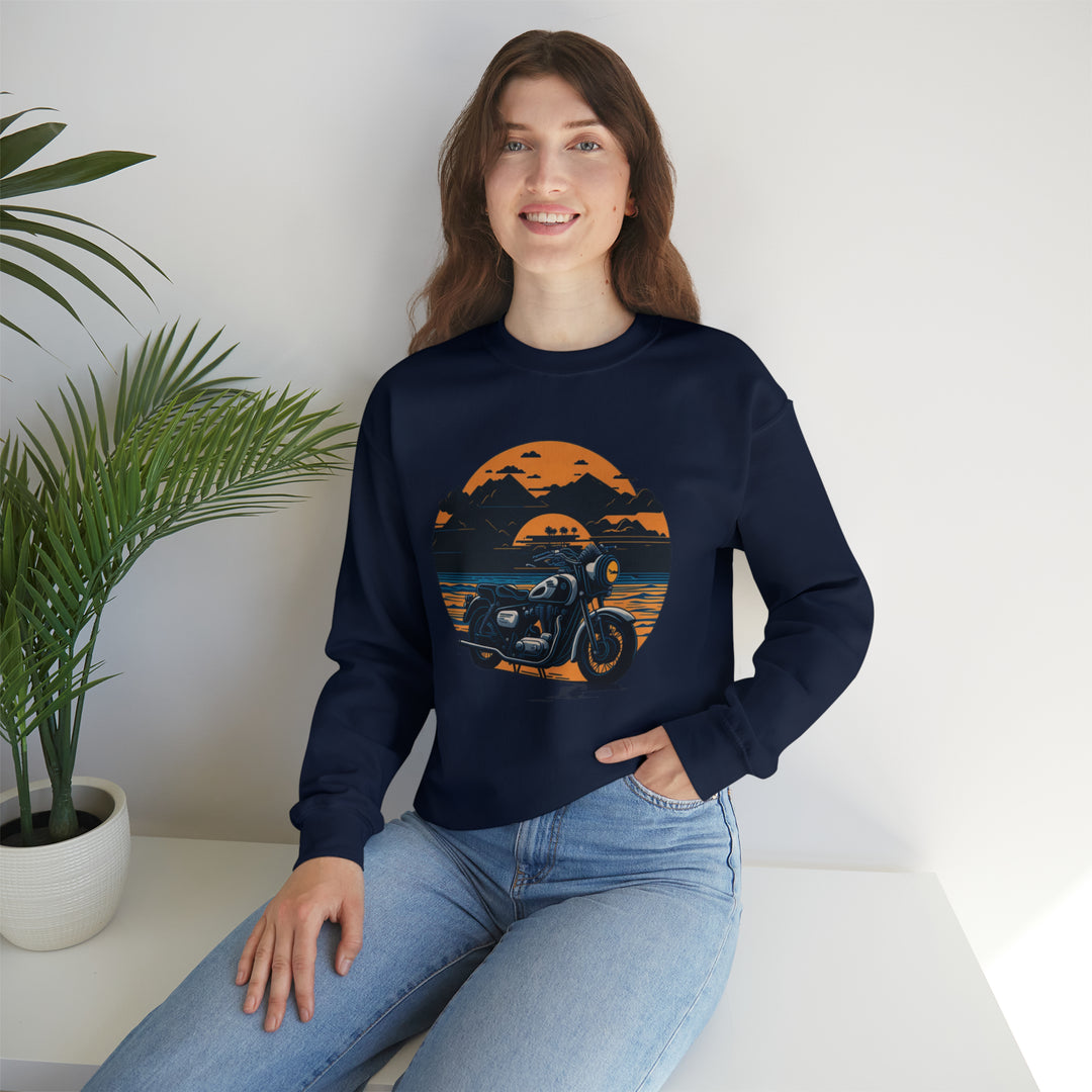 Vintage Bike Unisex Heavy Blend™ Crewneck Sweatshirt - Wave Fusions