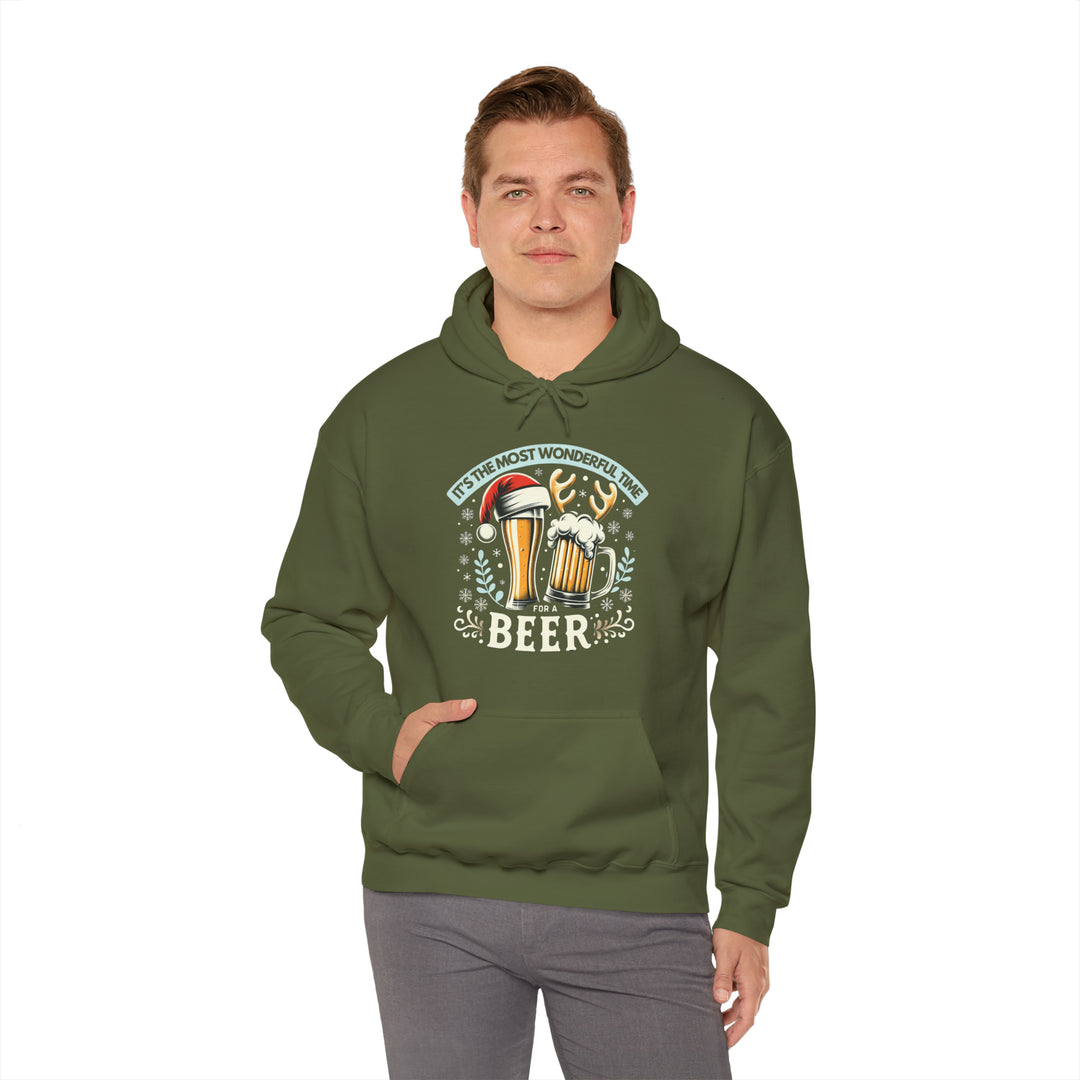 Wonderful Time For A Beer Unisex Hoodie - Wave Fusions