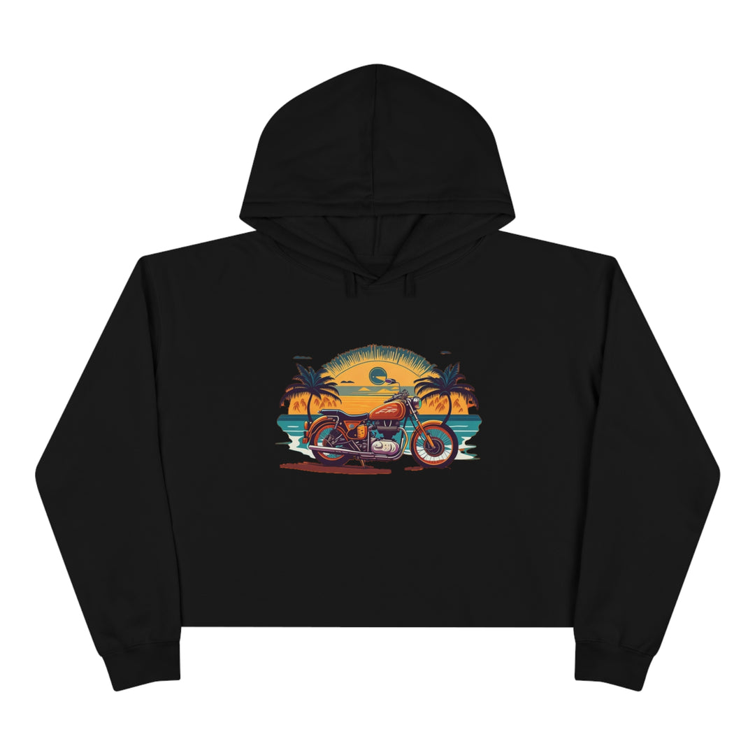 Vintage Crop Hoodie - Wave Fusions