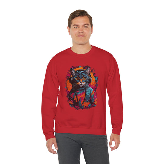 Rhythm and Purr Cat Sweatshirt - Tune In Style