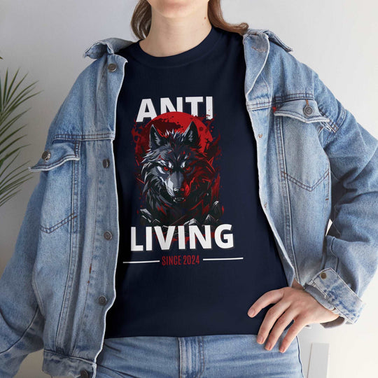 Anti-Living Wolf T-shirt - Dark Rebel Attire