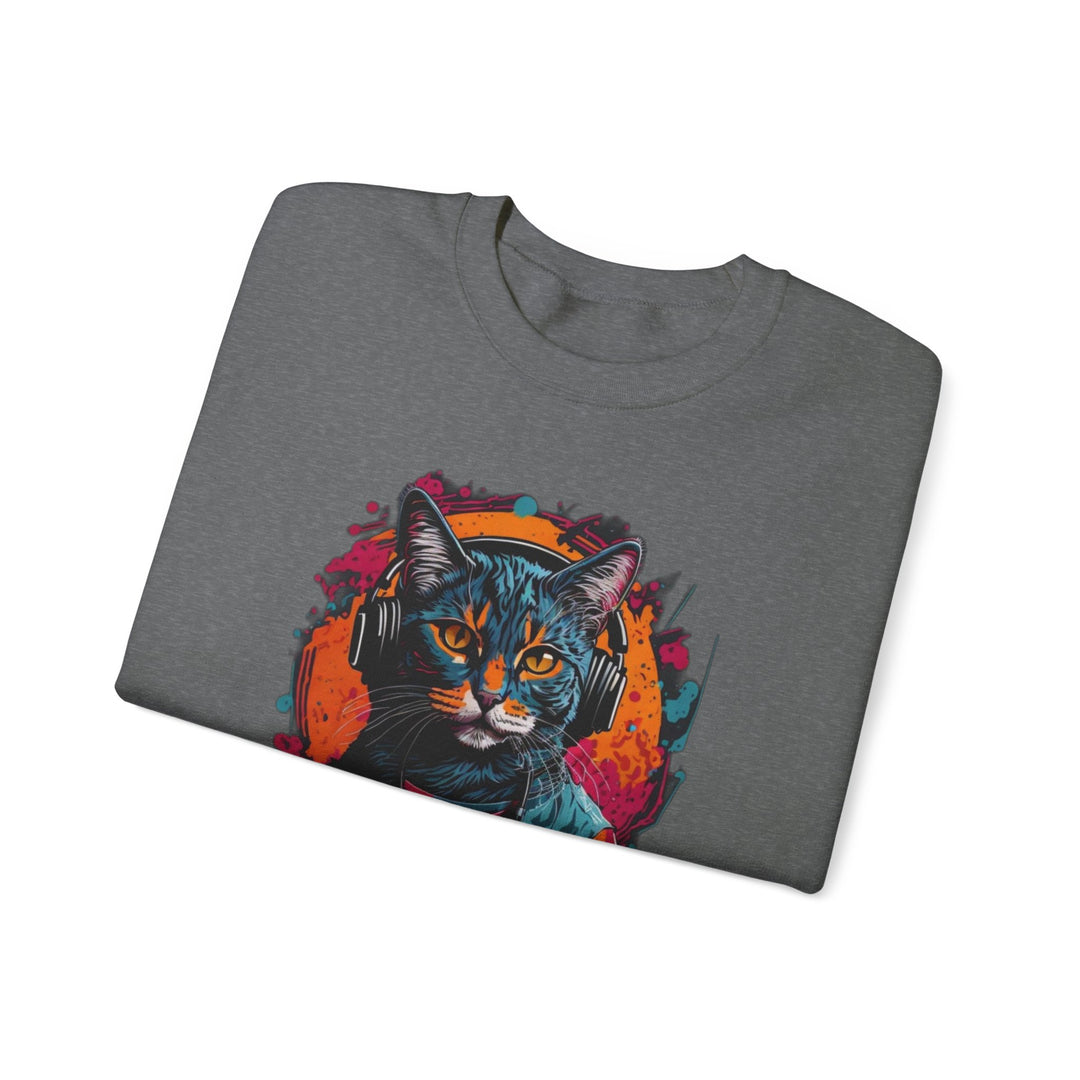 Rhythm and Purr Cat Sweatshirt - Tune In Style