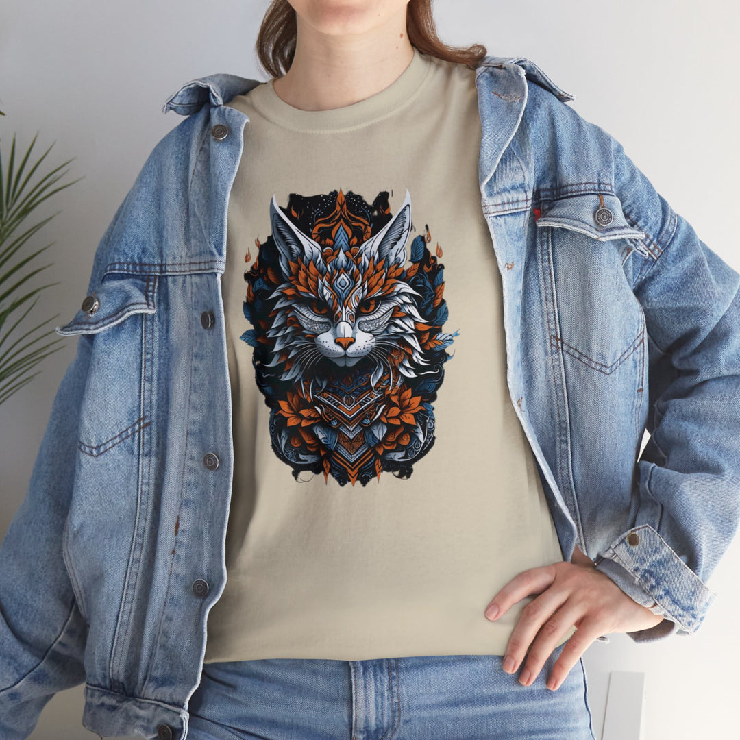 Tribal Majesty Cat Spirit T-shirt - Ancient Spirit Series