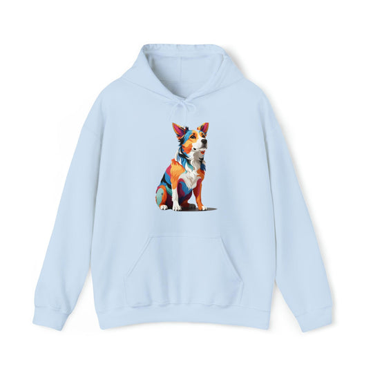 Sitting Dog Hooded Sweatshirt - Wave Fusions