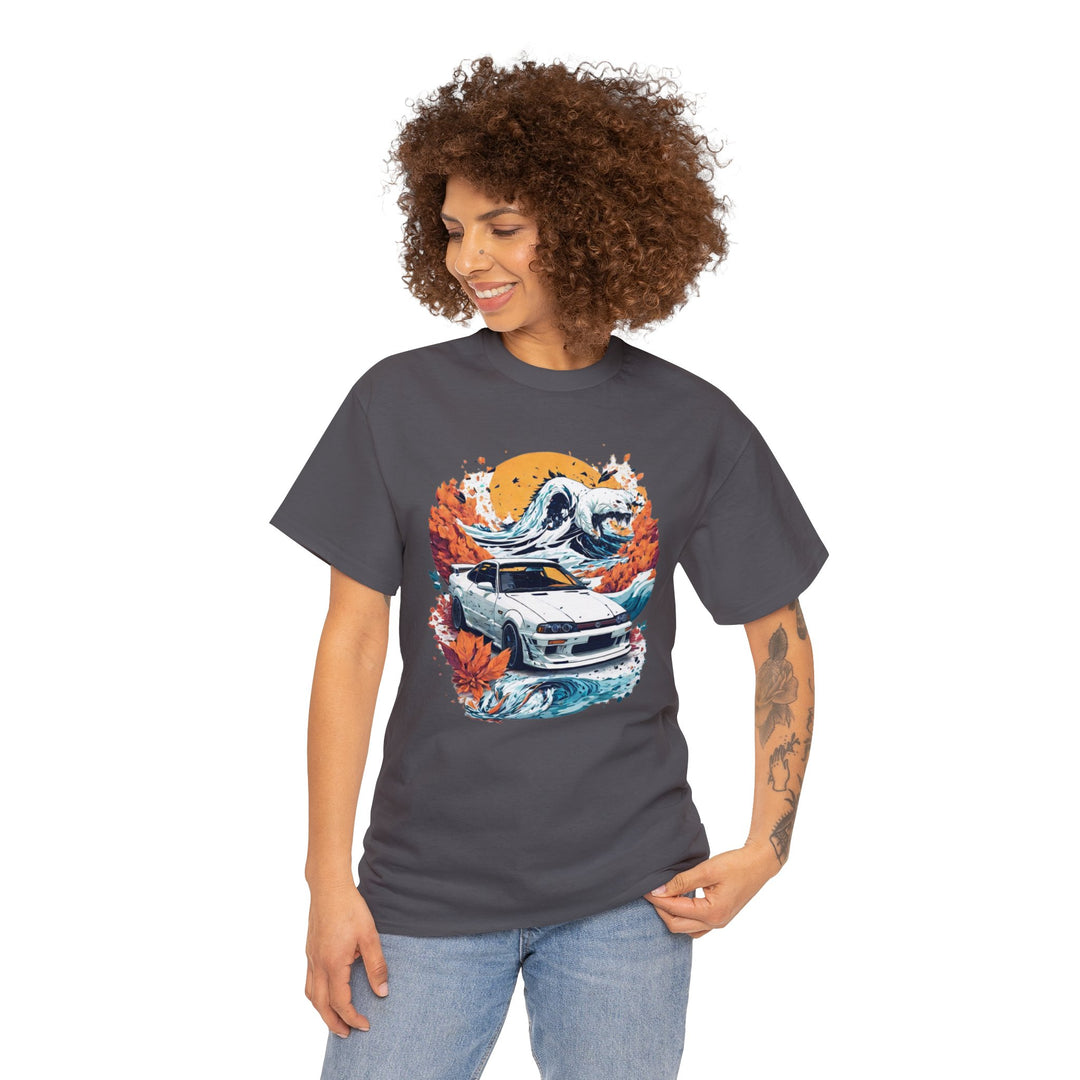 Autumn Wave Sports Car T-shirt - Vintage City Fashion