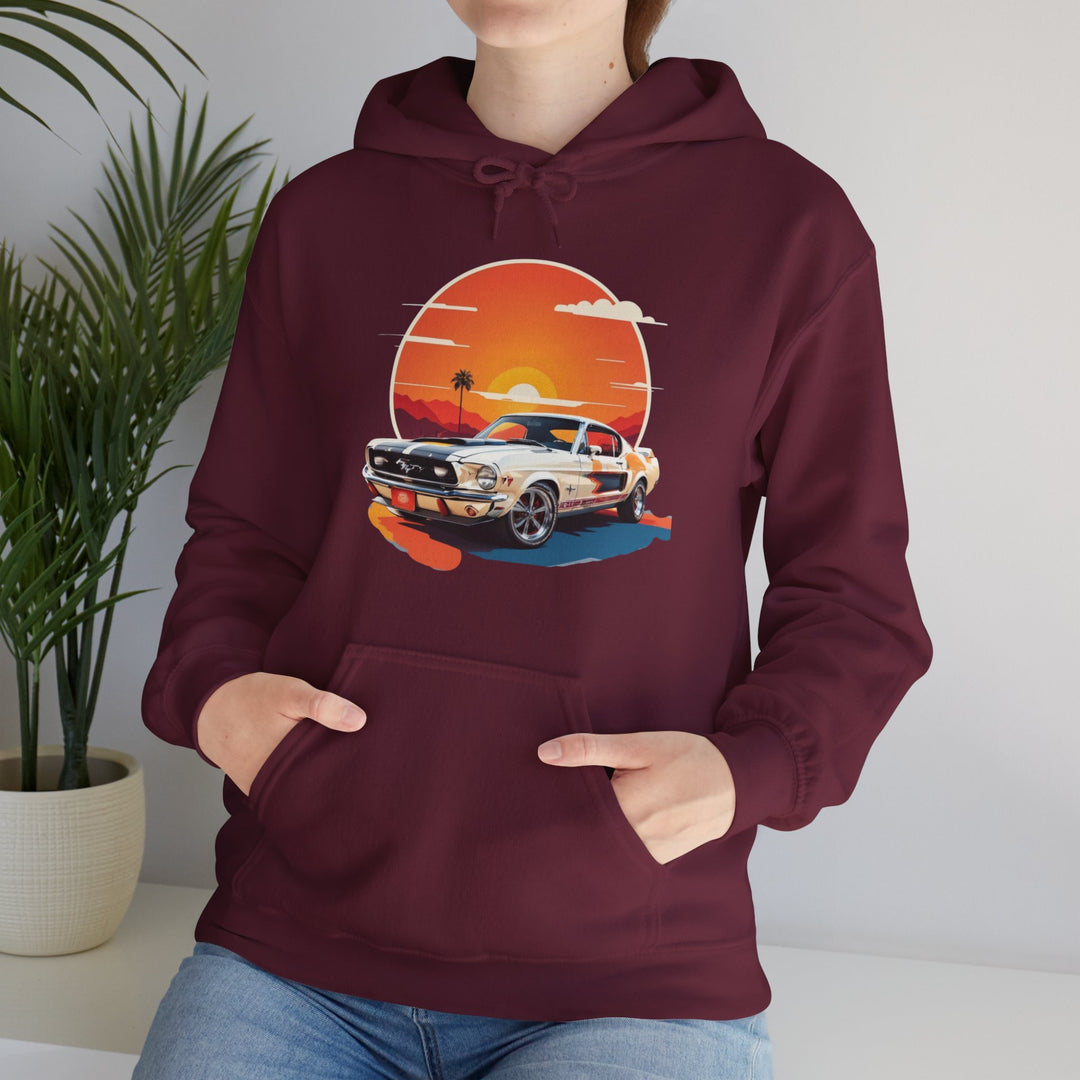 Sunset Muscle Car Hoodie - Muscle Car Edition