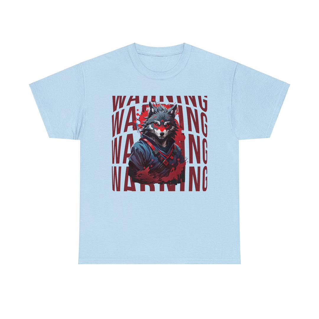 Warning! Warrior Wolf T-shirt - Majestic Wolf