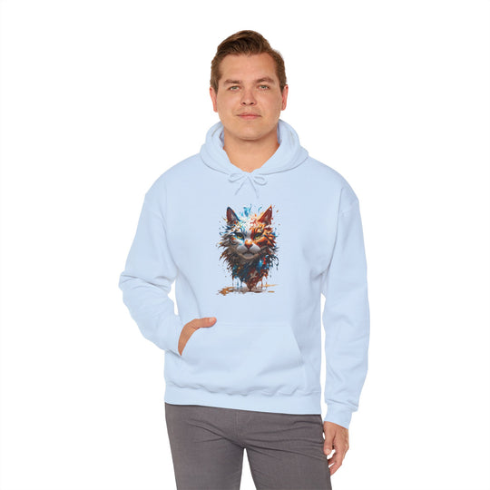 Marine Meow Aqua Purr Hoodie - Cat Splash