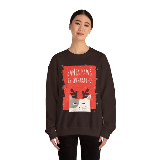 Grumpy Santa Paws Holiday Cat Sweatshirt