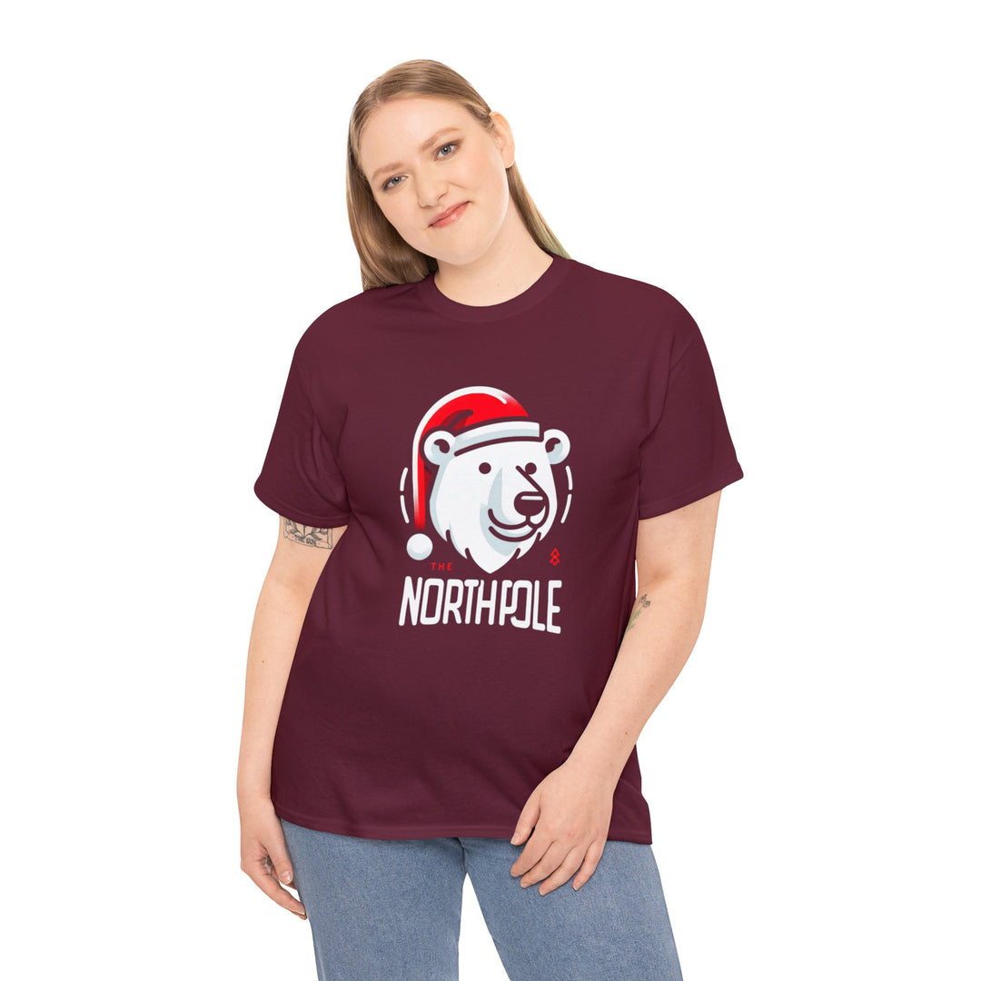 North Pole Bear Christmas Unisex T Shirt - Wave Fusions