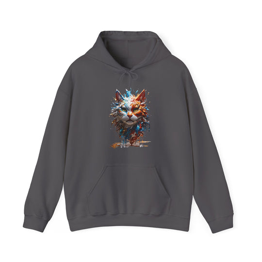 Marine Meow Aqua Purr Hoodie - Cat Splash