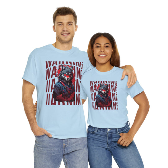 Warning! Warrior Wolf T-shirt - Majestic Wolf