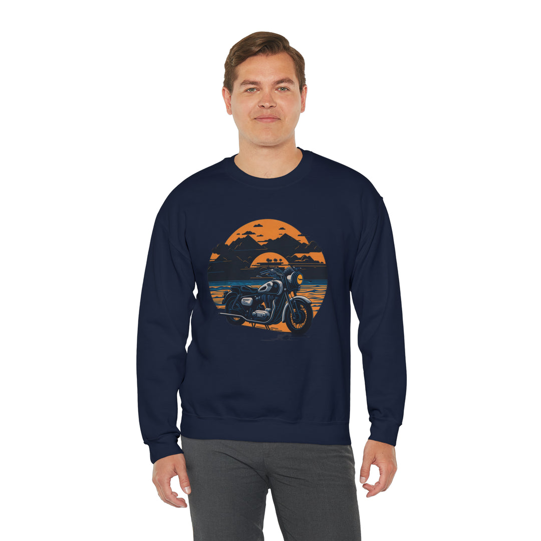 Vintage Bike Unisex Heavy Blend™ Crewneck Sweatshirt - Wave Fusions