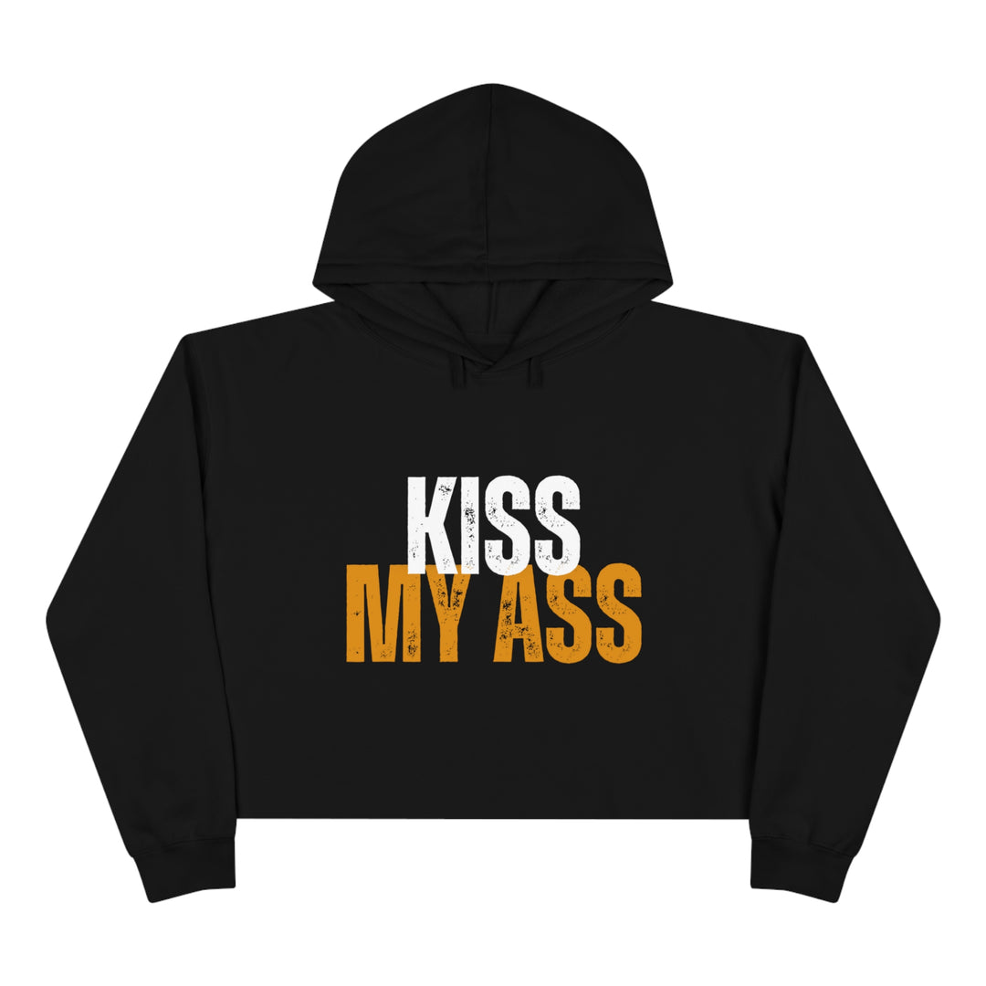 Kiss My Ass Crop Hoodie - Wave Fusions