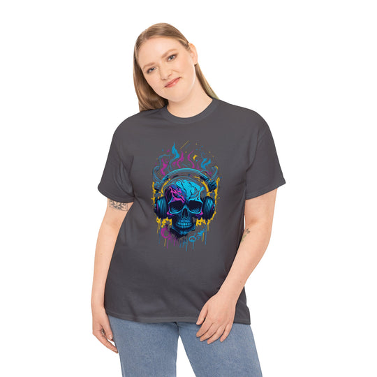 Rocking Skull Unisex Heavy Cotton Tee - Wave Fusions