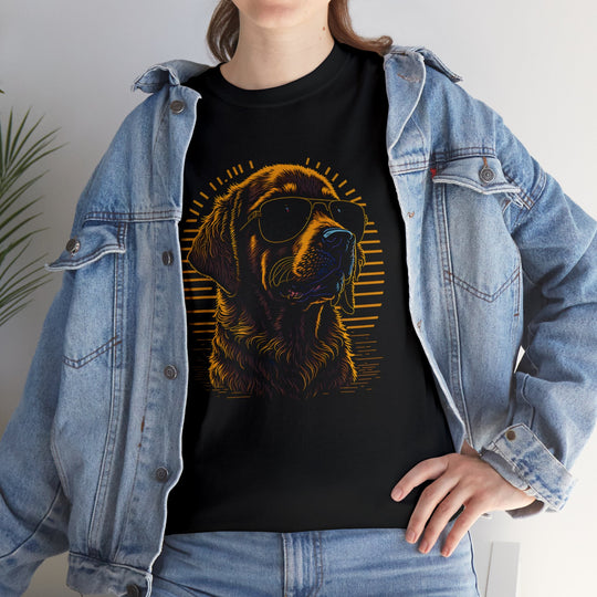 Golden Hour Sunglasses Dog T-shirt - Bask in Style