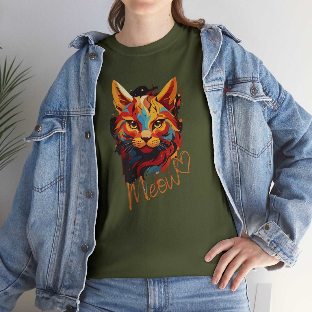 Abstract Meow Cat T-shirt - Palette of Purr