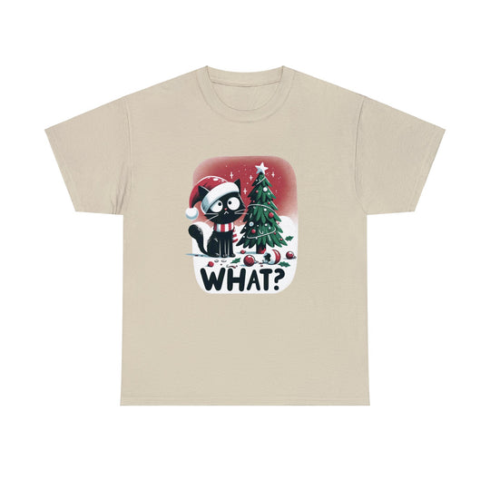 What? Cat Christmas Unisex T Shirt - Wave Fusions