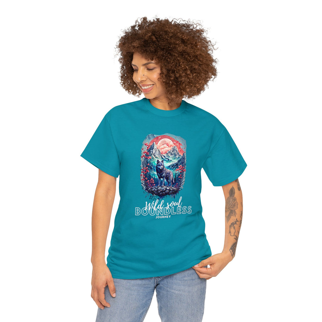 Wild Soul Endless Journey T-Shirt - Mountain Wolf Spirit