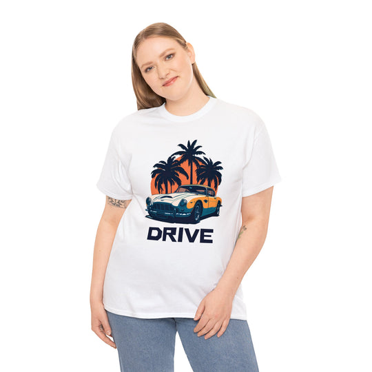 Drive in Paradise Classic Car Tropical T-shirt - Classic Sports Car Series