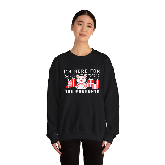 Holiday Cat Pixel Art Sweatshirt