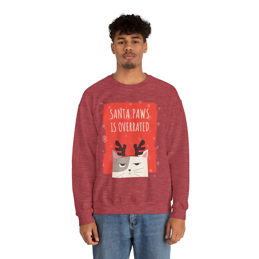 Grumpy Santa Paws Holiday Cat Sweatshirt