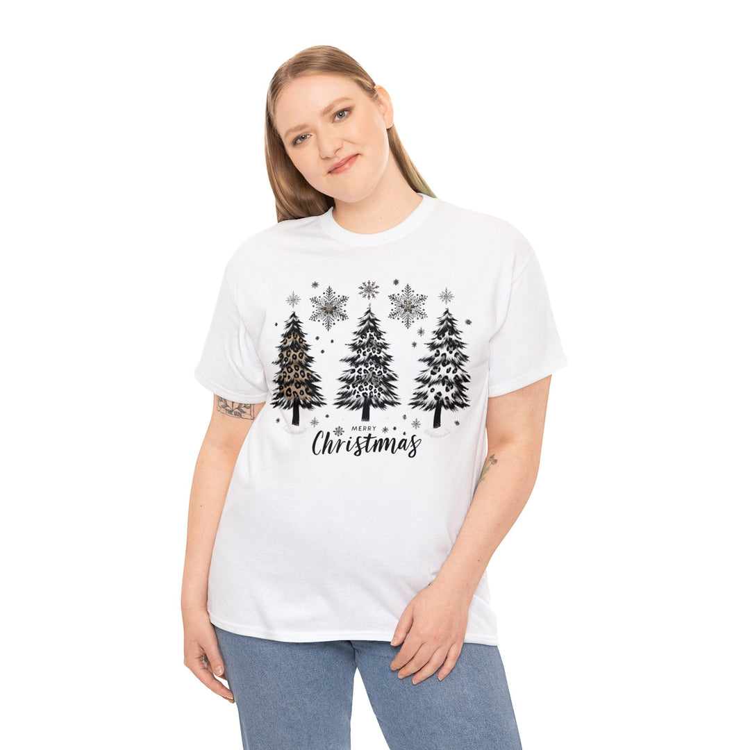 Snow Merry Christmas tree Unisex T Shirt - Wave Fusions