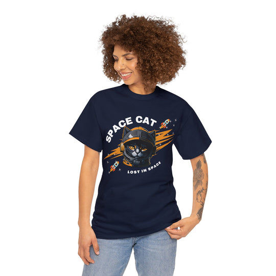 Space Cat Astronaut T-Shirt - Lost In Space