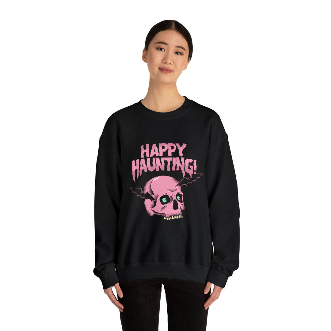 Happy Haunting Unisex Heavy Blend™ Crewneck Sweatshirt - Wave Fusions