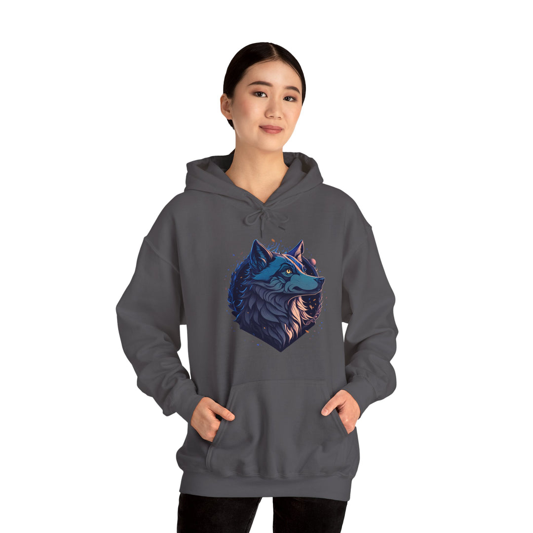 Lone Wolf Majesty Hoodie - Vibrant Wilderness